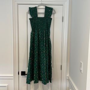 The Ellie Nap Dress - Emerald Trellis - Emerald Trellis / L